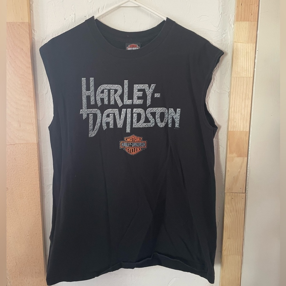 Harley Davidson Cut Off Tee Sz L